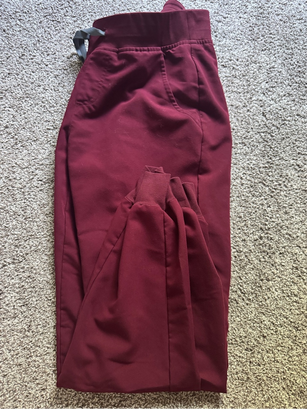 Bundle of 4 Figs Women's Burgundy Track Joggers